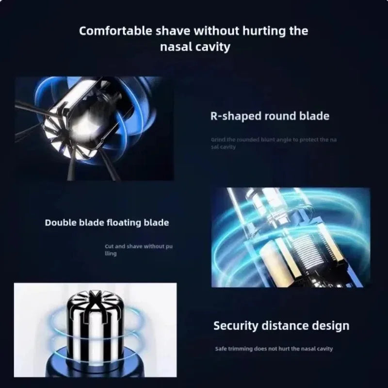 Portable Mini Nose Hair Trimmer – Electric Facial Hair Remover for Men & Women