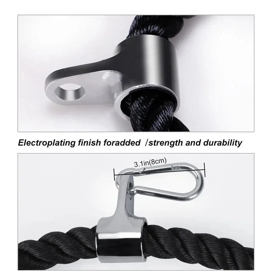 Tricep Pull Down Rope – Gym Cable Attachment for Strength Training