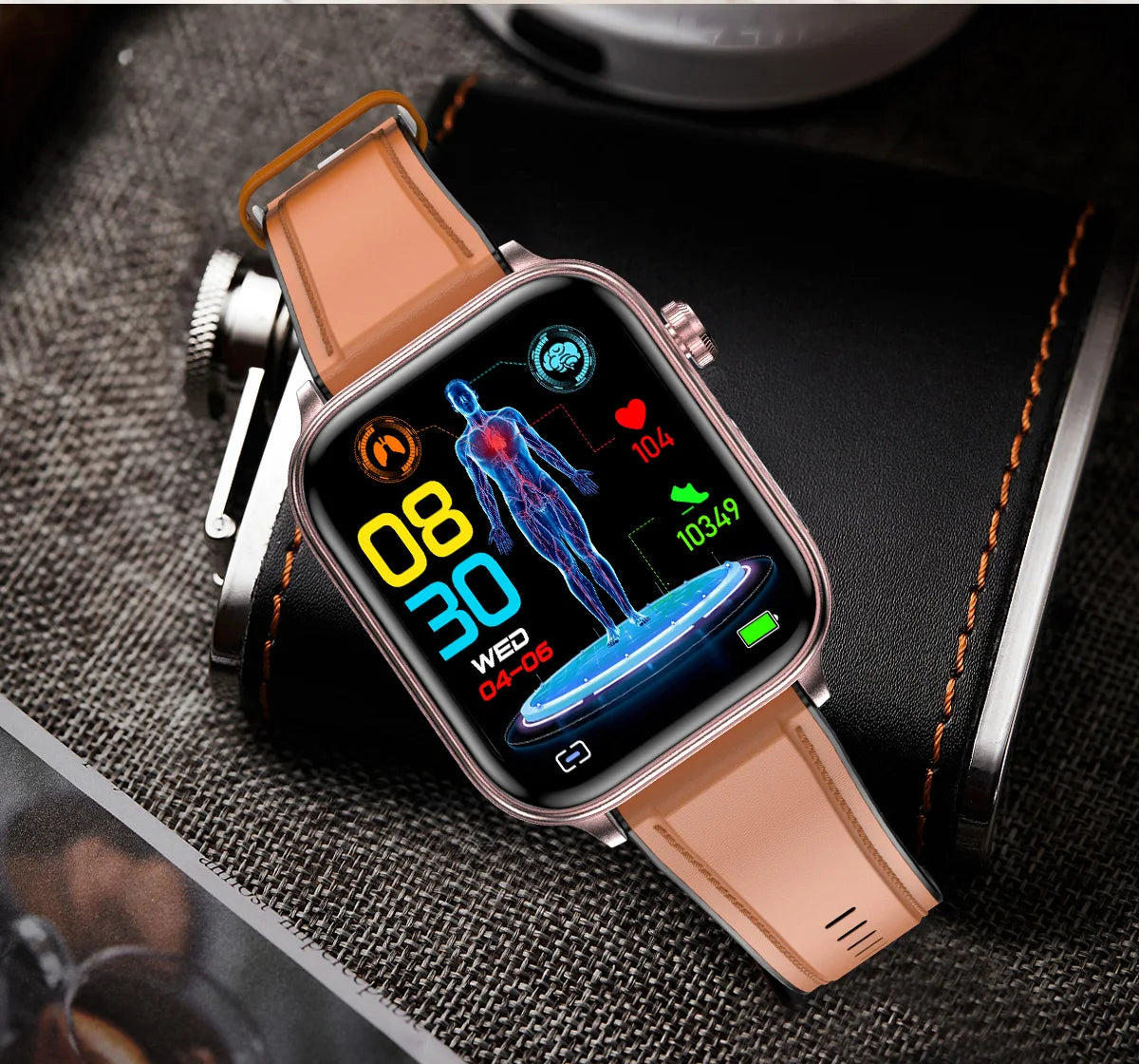2025 ECG+PPG Smartwatch – Blood Pressure, Lipid & Uric Acid Monitor with Women’s Health Tracker