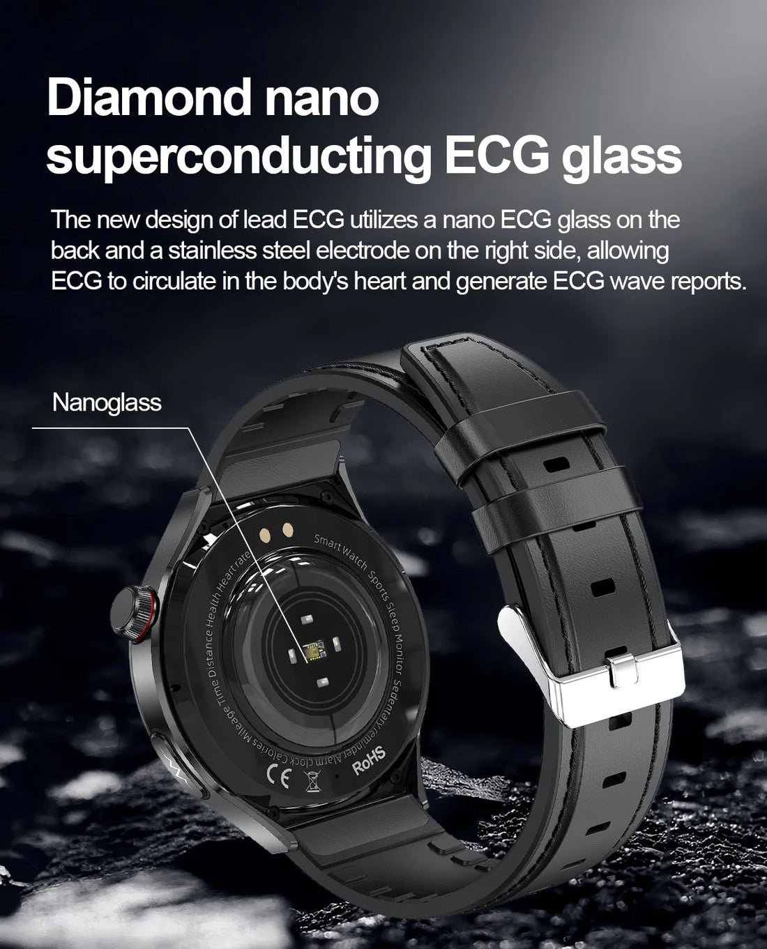 2025 Nursing-Grade Smartwatch – Blood Oxygen, Lipid, Uric Acid, ECG+PPG, Body Temp & Bluetooth Call