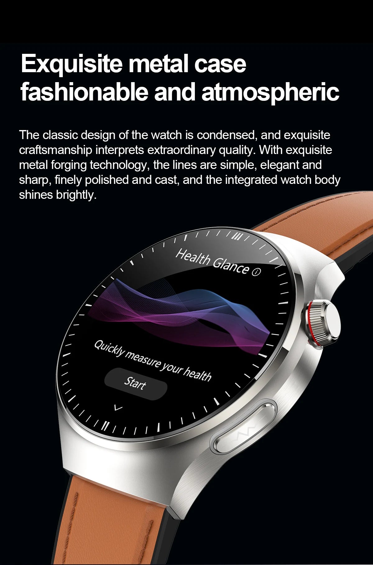 2025 Nursing-Grade Smartwatch – Blood Oxygen, Lipid, Uric Acid, ECG+PPG, Body Temp & Bluetooth Call
