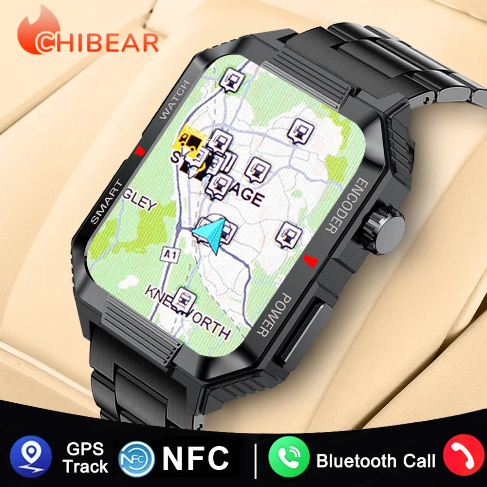 Men’s NFC Bluetooth Smartwatch – 1.99" HD Screen, Fitness & Sports Tracker