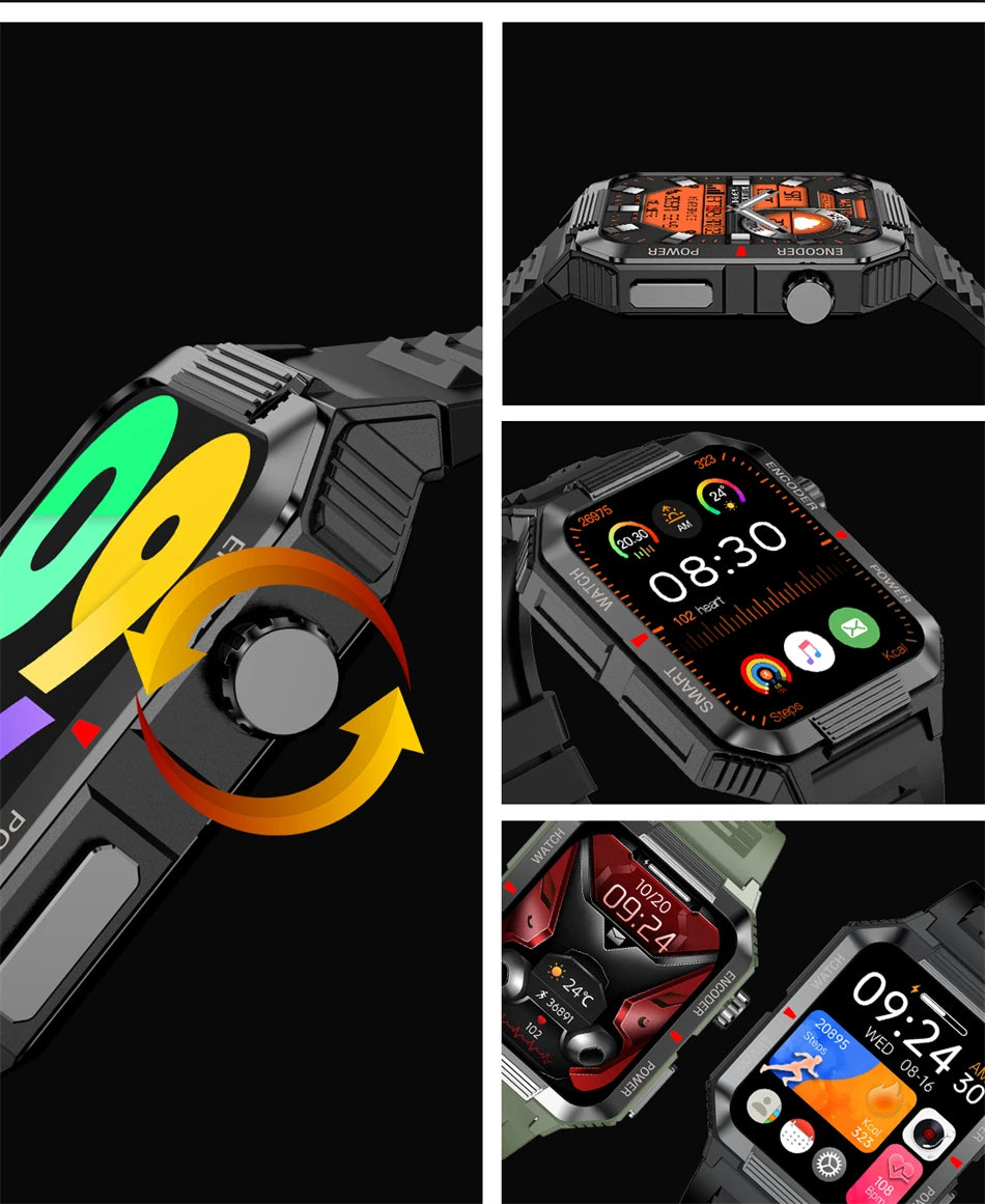 Men’s NFC Bluetooth Smartwatch – 1.99" HD Screen, Fitness & Sports Tracker