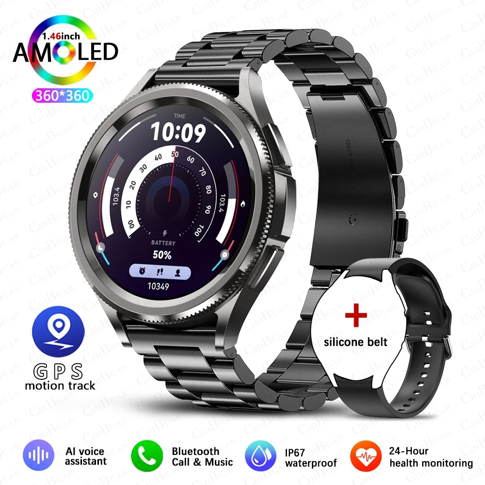 Watch 6 Classic Smartwatch – Bluetooth Call, GPS, Heart Rate & Fitness Tracker 2025