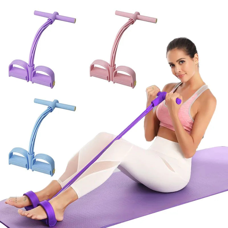 6-Tube Resistance Band Pedal Puller – Multi-Function Fitness Rope