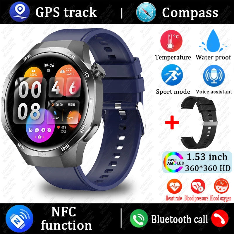 Watch 5 MAX 2025 – AMOLED Smartwatch with NFC, GPS, Bluetooth Call & Fitness Tracking