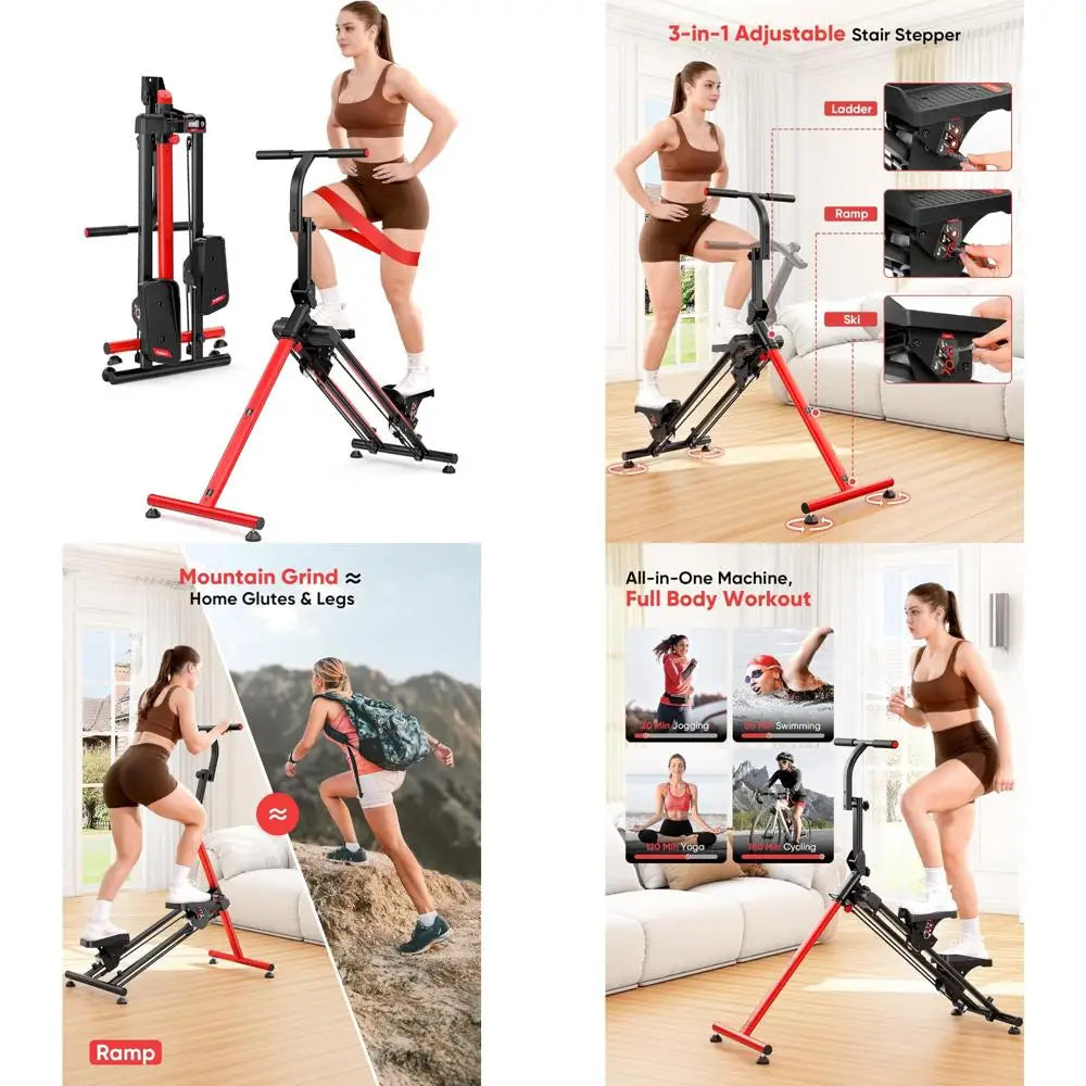 Home Fitness Stair Stepper – Adjustable & Ski Simulation Modes