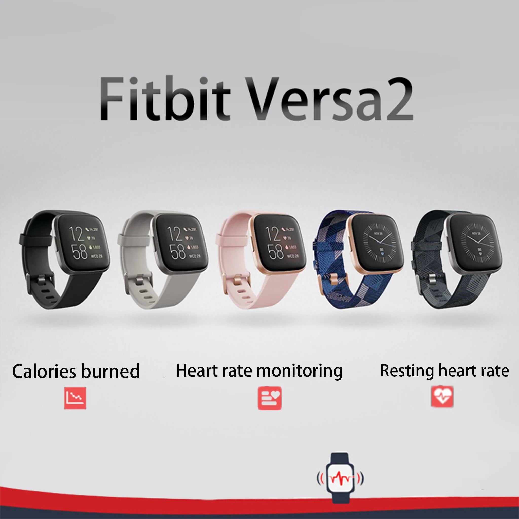 Fitbit Versa 2 – Health & Fitness Smartwatch with Alexa, Heart Rate & Sleep Tracking