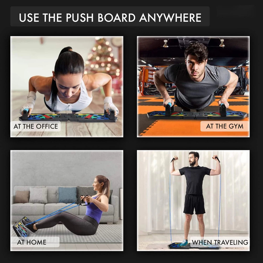 Portable Multifunctional Push-Up Board Set – Foldable Fitness Equipment