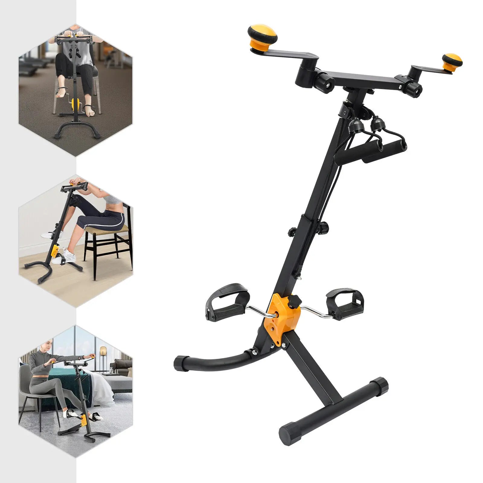 Foldable Pedal Exerciser Bike – Adjustable Rehab Fitness Equipment
