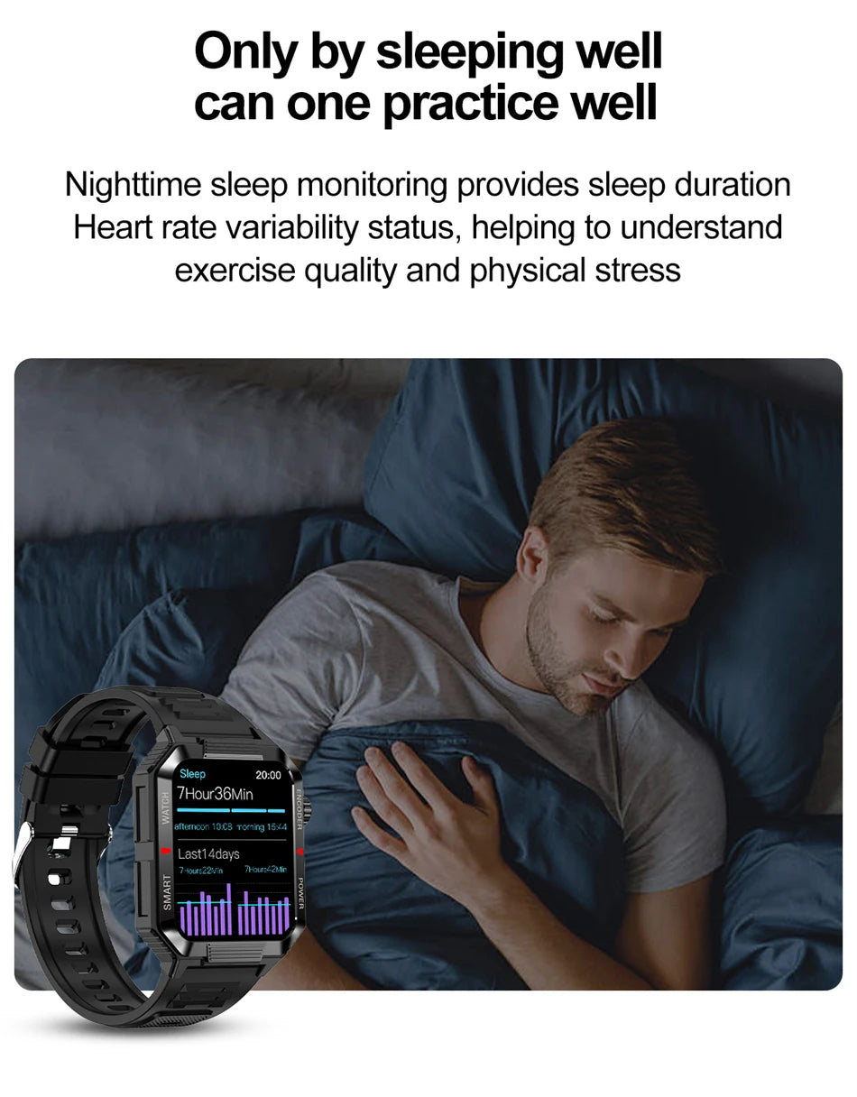 Men’s NFC Bluetooth Smartwatch – 1.99" HD Screen, Fitness & Sports Tracker