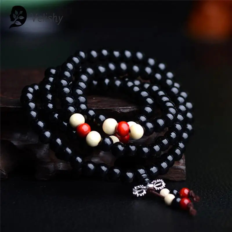 108-Bead Sandalwood Mala Bracelet