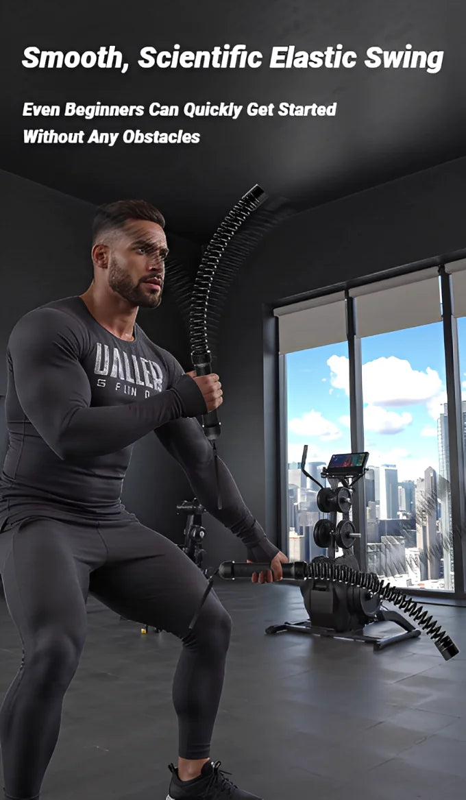 Strength Training Bar – Ergonomic Arm & Muscle Trainer with Spring Resistance