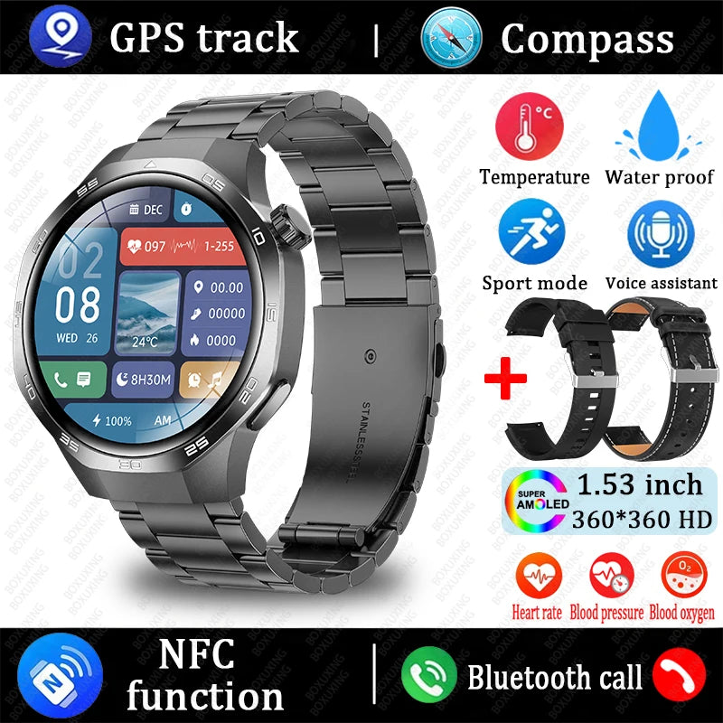 Watch 5 MAX 2025 – AMOLED Smartwatch with NFC, GPS, Bluetooth Call & Fitness Tracking