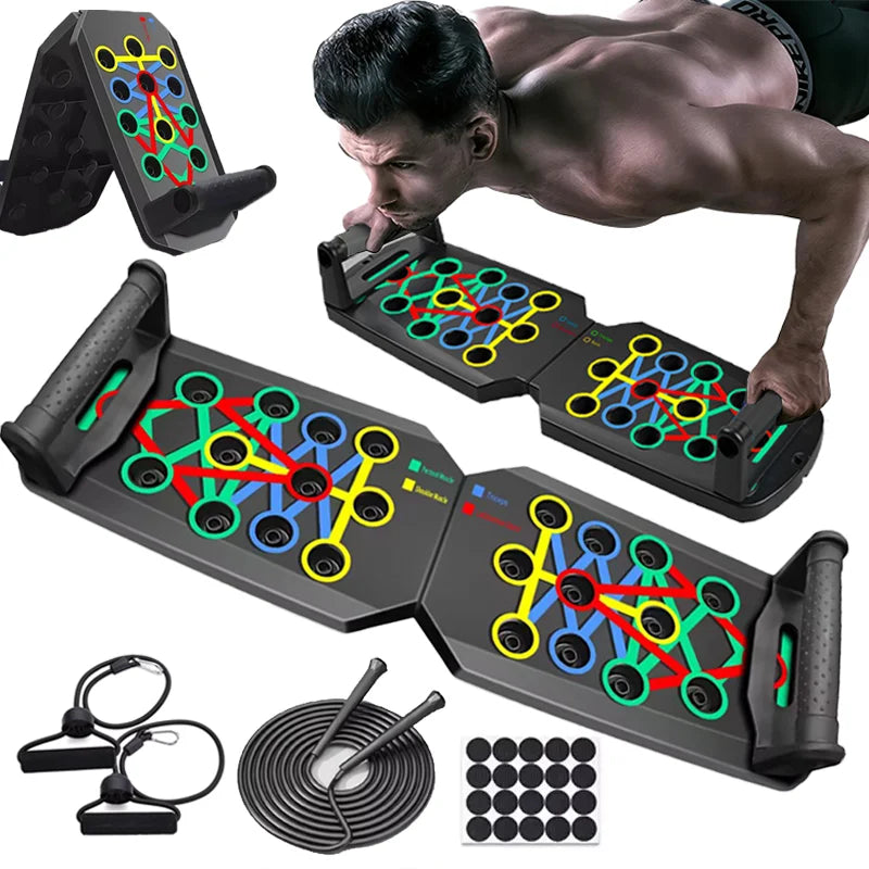Portable Multifunctional Push-Up Board Set – Foldable Fitness Equipment