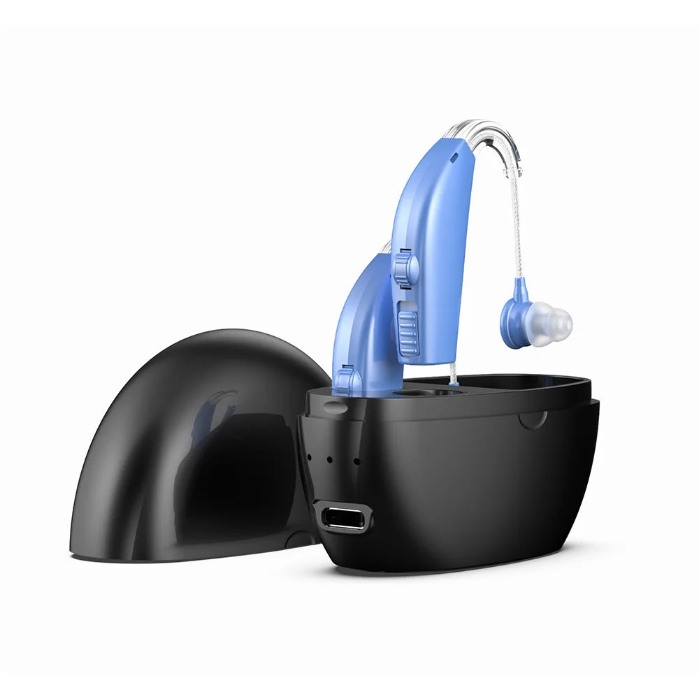 Wireless Rechargeable BTE Hearing Aid