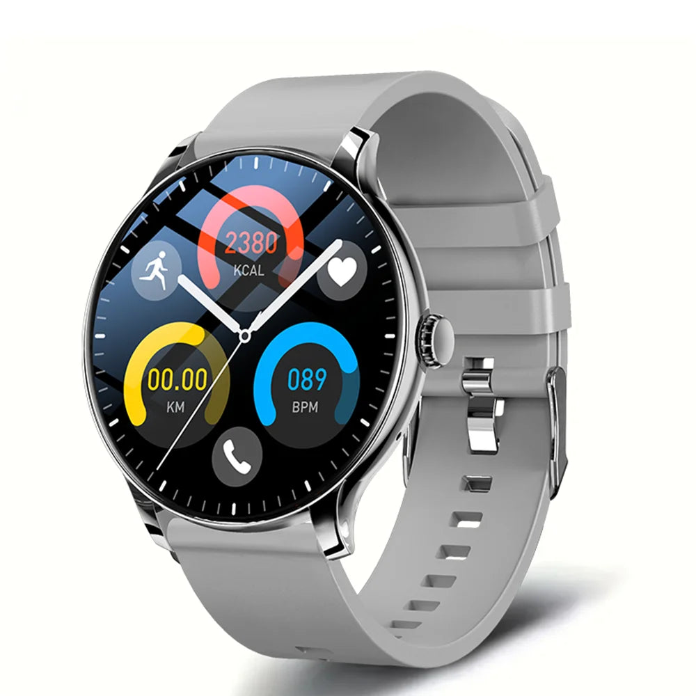 KESHUYOU Smartwatch – Full Touch Bluetooth Call, Fitness & Heart Rate Tracker