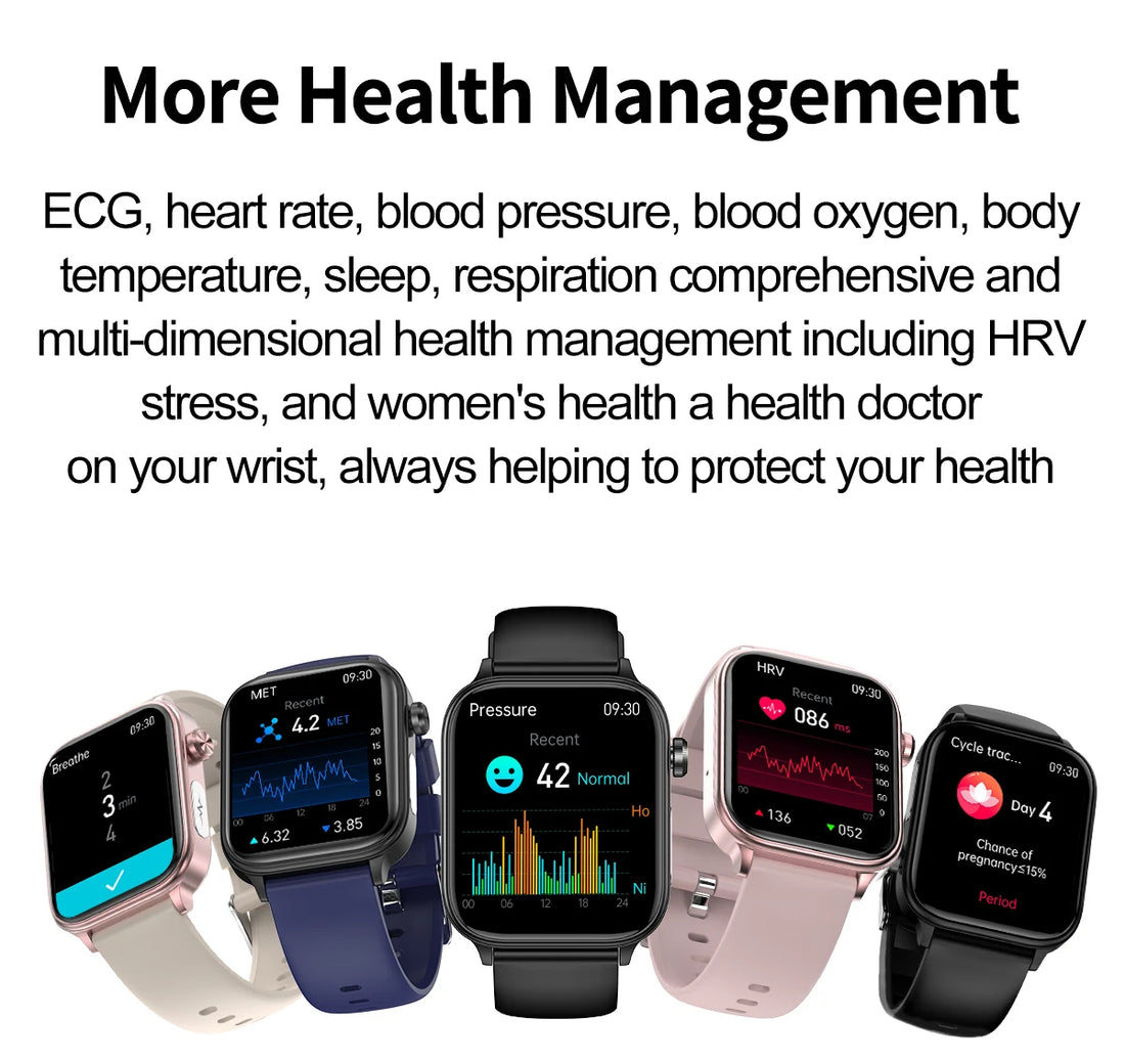 2025 ECG+PPG Smartwatch – Blood Pressure, Lipid & Uric Acid Monitor with Women’s Health Tracker