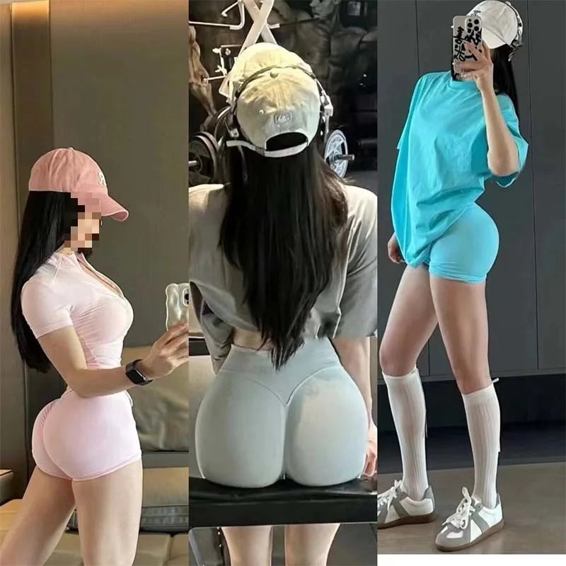 Seamless High-Waist Fitness Shorts