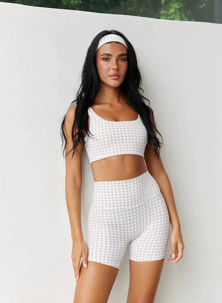 HANRAN Matching Workout Set – Sports Bra & Yoga Pants with Cups