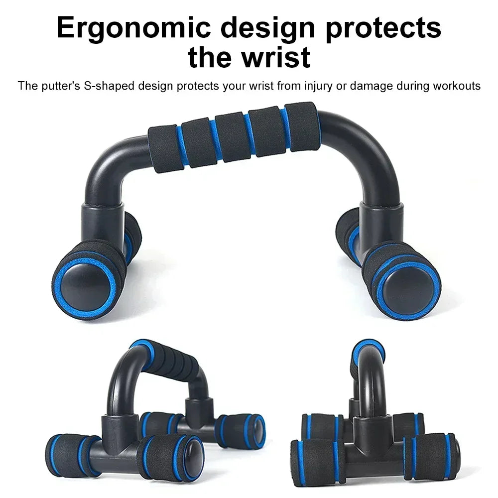 H-Shaped Push-Up Bars – Foam Grip Home Fitness Equipment