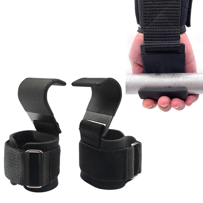 Weight Lifting Hook Grips with Wrist Wraps – Heavy Duty Gym Straps for Pull-Ups & Powerlifting