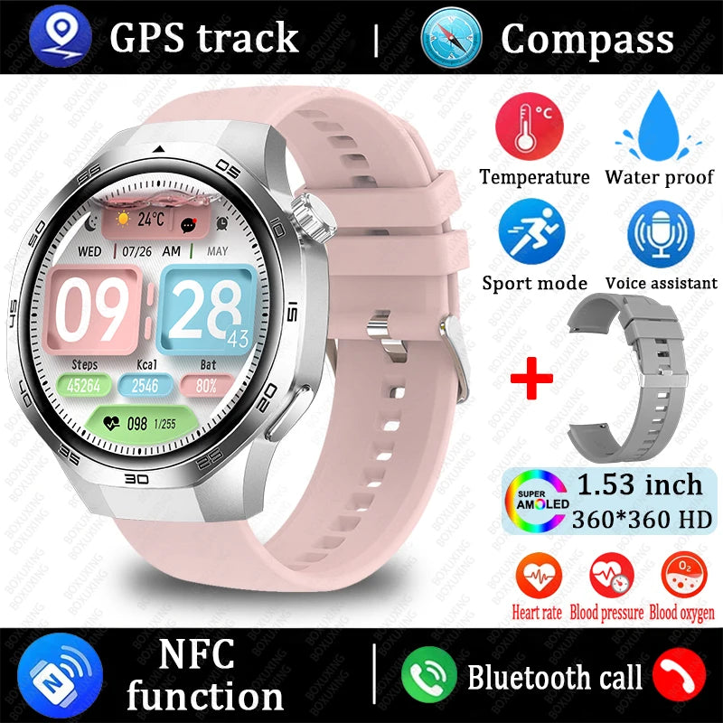 Watch 5 MAX 2025 – AMOLED Smartwatch with NFC, GPS, Bluetooth Call & Fitness Tracking
