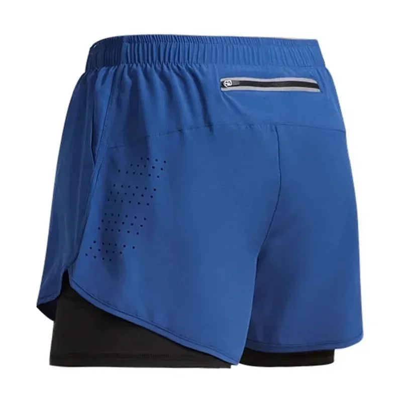 Men’s 2-in-1 Gym Shorts – Quick Dry Training & Sports Shorts with Pocket
