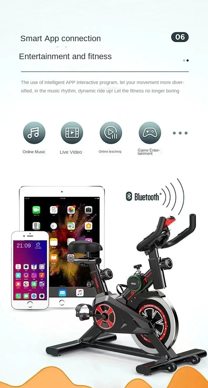 Silent Smart Spin Bike – Indoor Exercise & Weight Loss Fitness Equipment