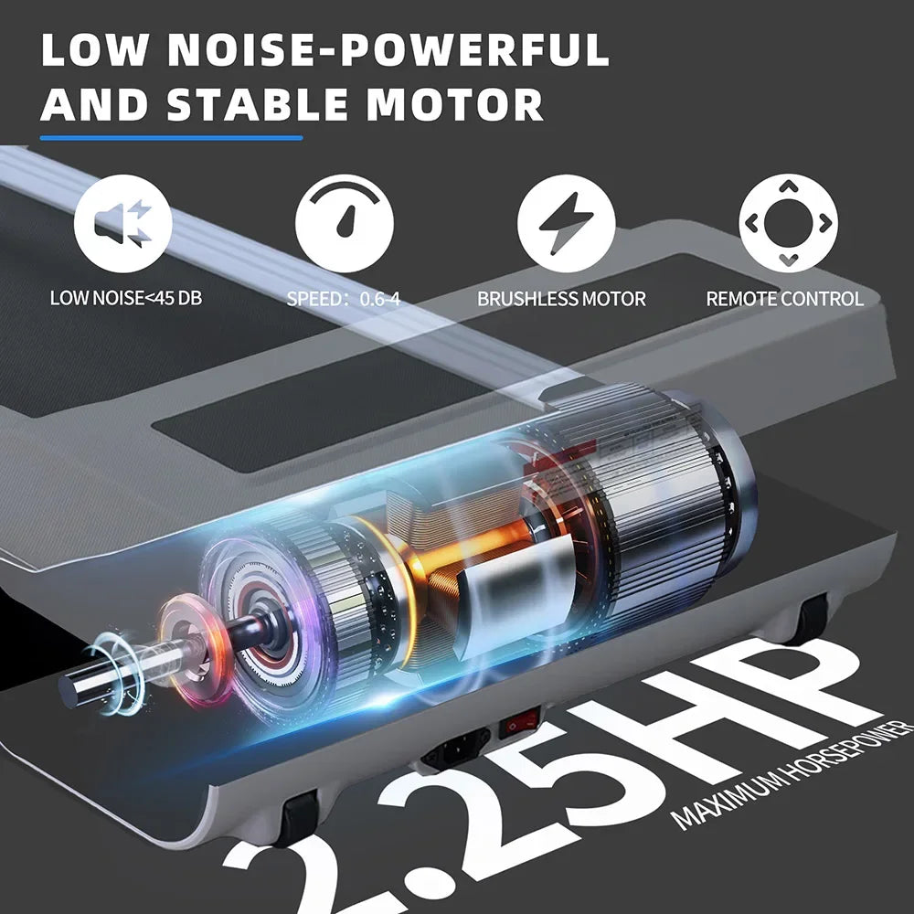 Brushless Motor Treadmill – LED Display Home Fitness Machine