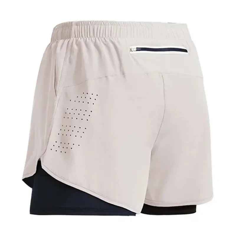 Men’s 2-in-1 Gym Shorts – Quick Dry Training & Sports Shorts with Pocket