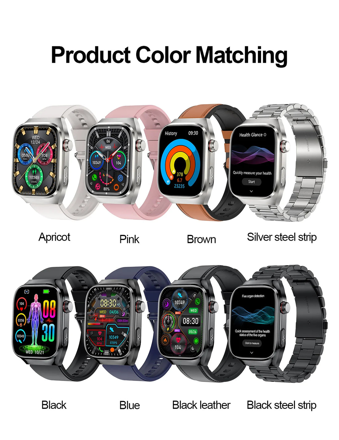 2025 Smartwatch – Uric Acid & Blood Fat Monitor, ECG+PPG, Bluetooth Call, Fitness Tracker