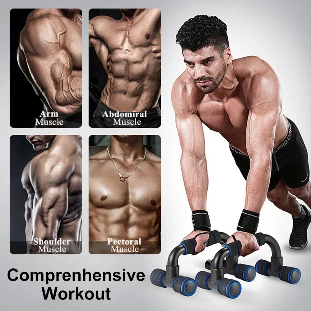 H-Shaped Push-Up Bars – Foam Grip Home Fitness Equipment