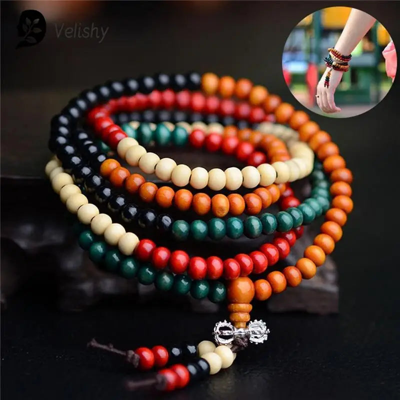 108-Bead Sandalwood Mala Bracelet