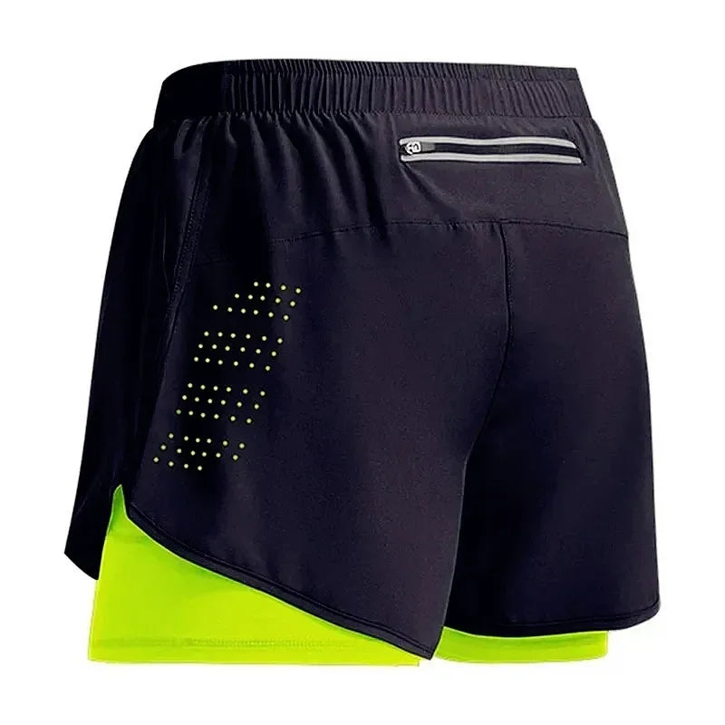 Men’s 2-in-1 Gym Shorts – Quick Dry Training & Sports Shorts with Pocket
