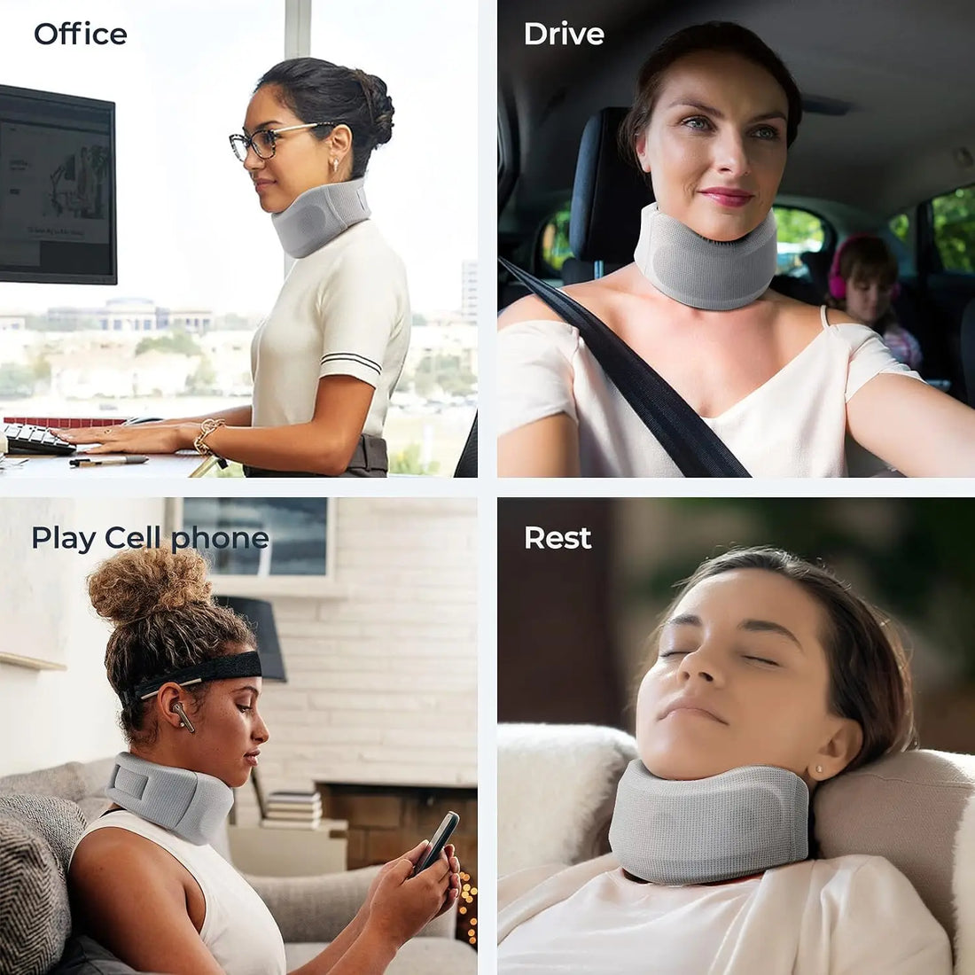 Adjustable Neck Brace – Cervical Support for Pain Relief & Posture Correction