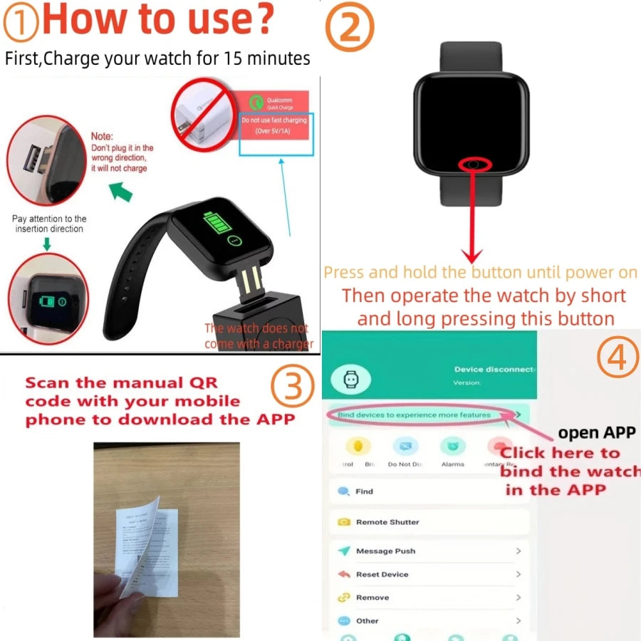D13 Smartwatch – Bluetooth Fitness Tracker with Sleep & Music Control
