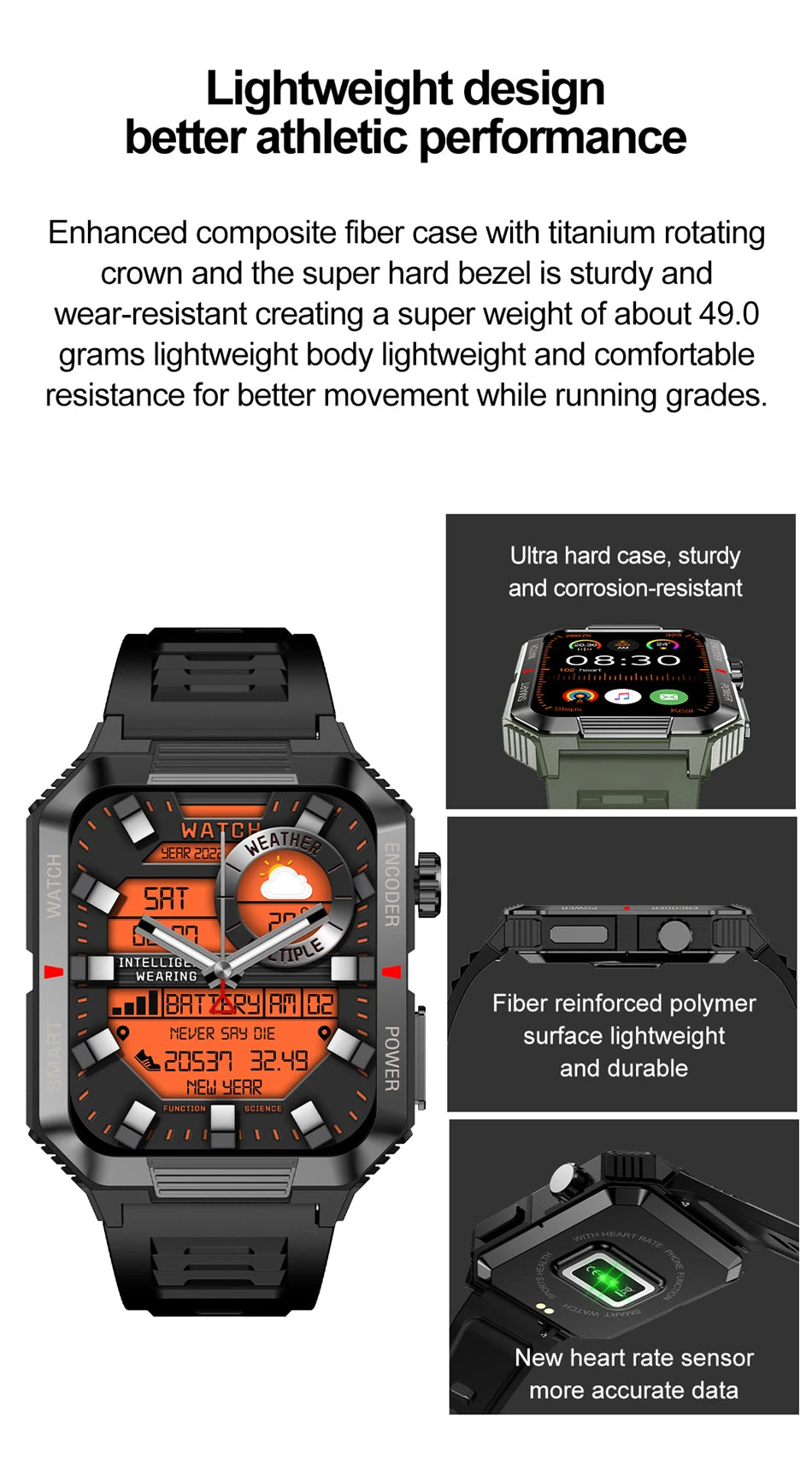 Men’s NFC Bluetooth Smartwatch – 1.99" HD Screen, Fitness & Sports Tracker