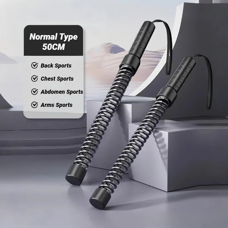 Strength Training Bar – Ergonomic Arm & Muscle Trainer with Spring Resistance