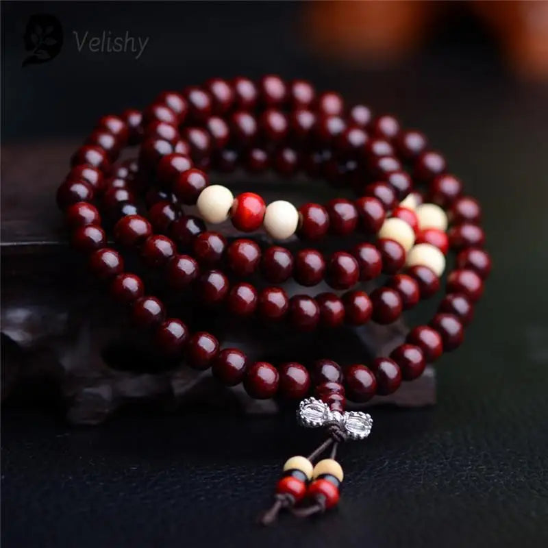 108-Bead Sandalwood Mala Bracelet