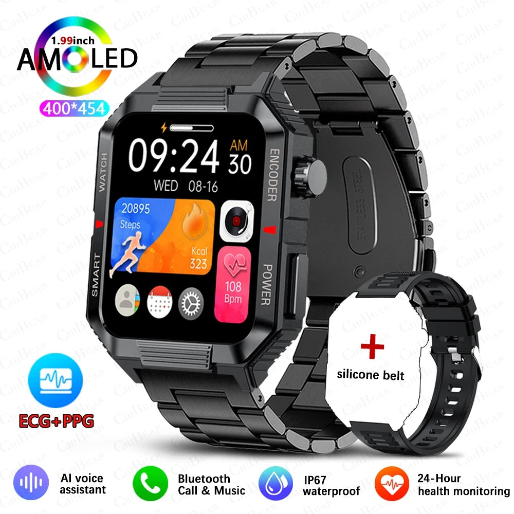 Men’s NFC Bluetooth Smartwatch – 1.99" HD Screen, Fitness & Sports Tracker