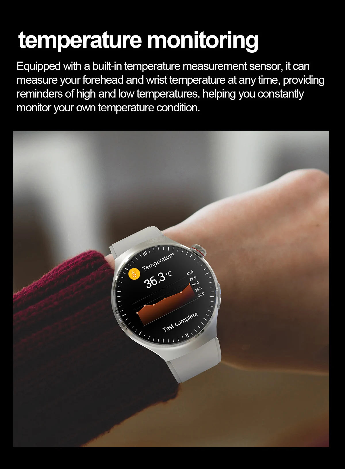 2025 Nursing-Grade Smartwatch – Blood Oxygen, Lipid, Uric Acid, ECG+PPG, Body Temp & Bluetooth Call