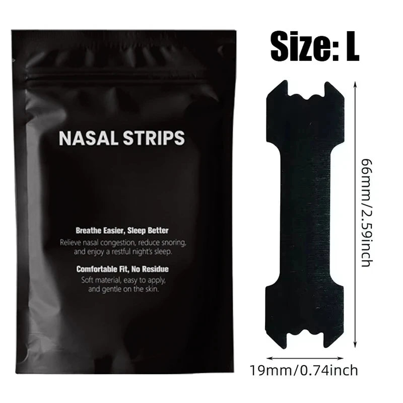 Black Anti-Snoring Nose Strips