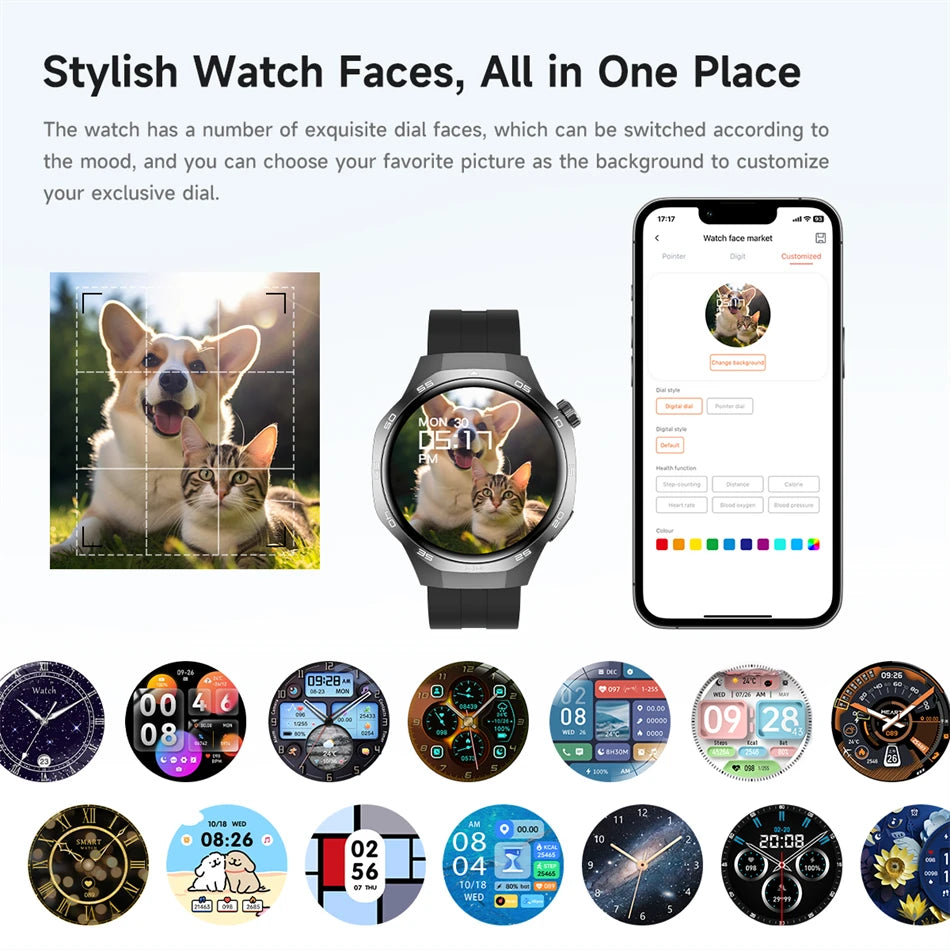 Watch 5 MAX 2025 – AMOLED Smartwatch with NFC, GPS, Bluetooth Call & Fitness Tracking