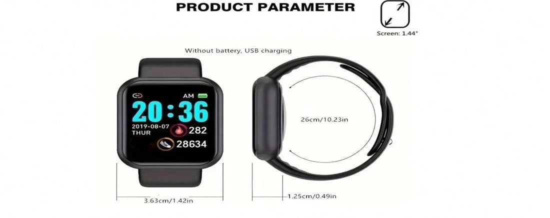 D13 Smartwatch – Bluetooth Fitness Tracker with Sleep & Music Control