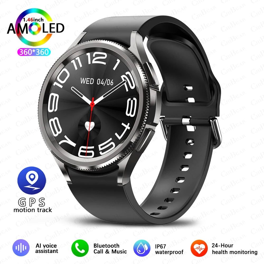 Watch 6 Classic Smartwatch – Bluetooth Call, GPS, Heart Rate & Fitness Tracker 2025