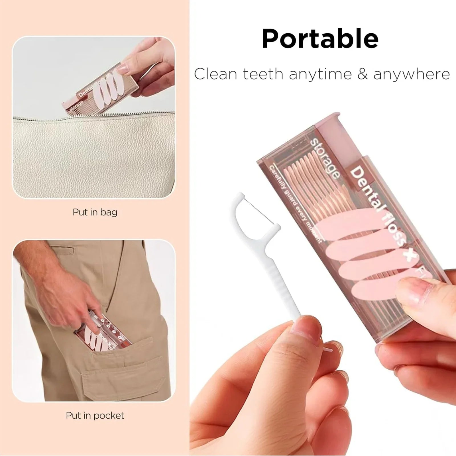 Auto-Floss Pro – One-Touch Pop-Up Dental Floss Holder with Refills