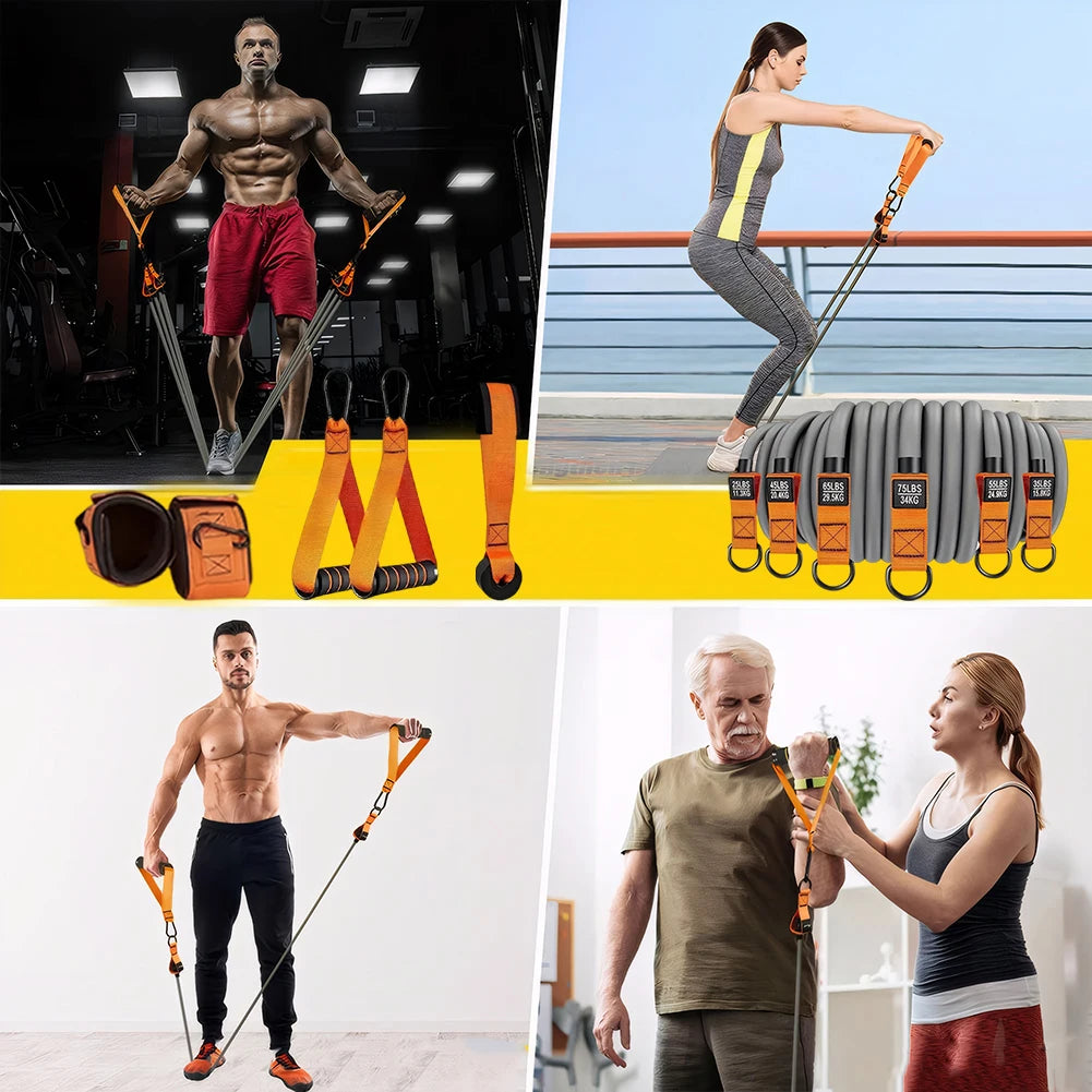 Resistance Bands Set – Heavy Duty Workout Bands with Handles
