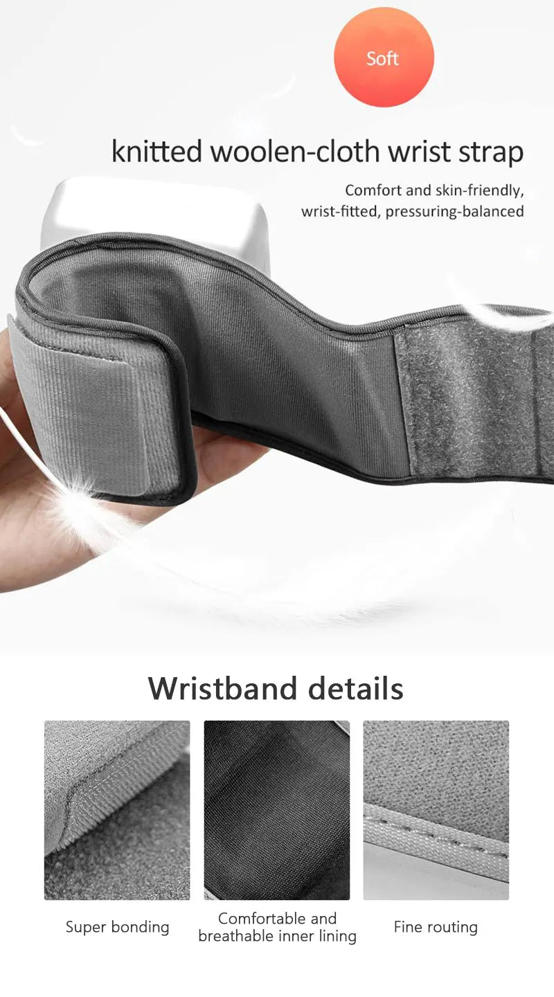 Rechargeable Wrist Blood Pressure Monitor – Digital LCD Sphygmomanometer