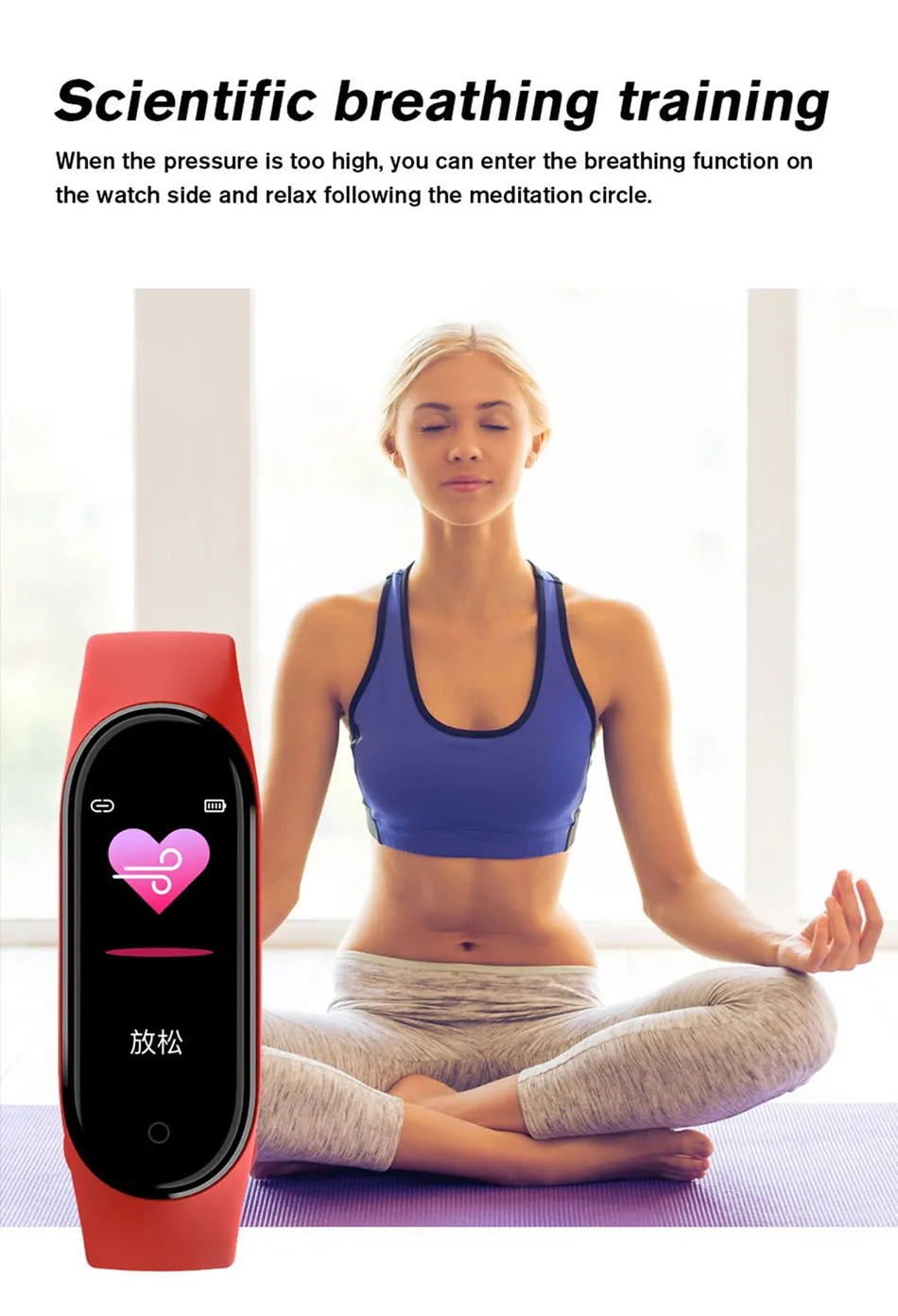 M6 Smartwatch – Fitness Bracelet with Heart Rate, Blood Pressure & Waterproof Design